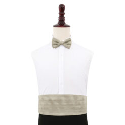 Taupe Shantung Slim Tie
