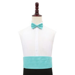 Turquoise Green Shantung Slim Tie