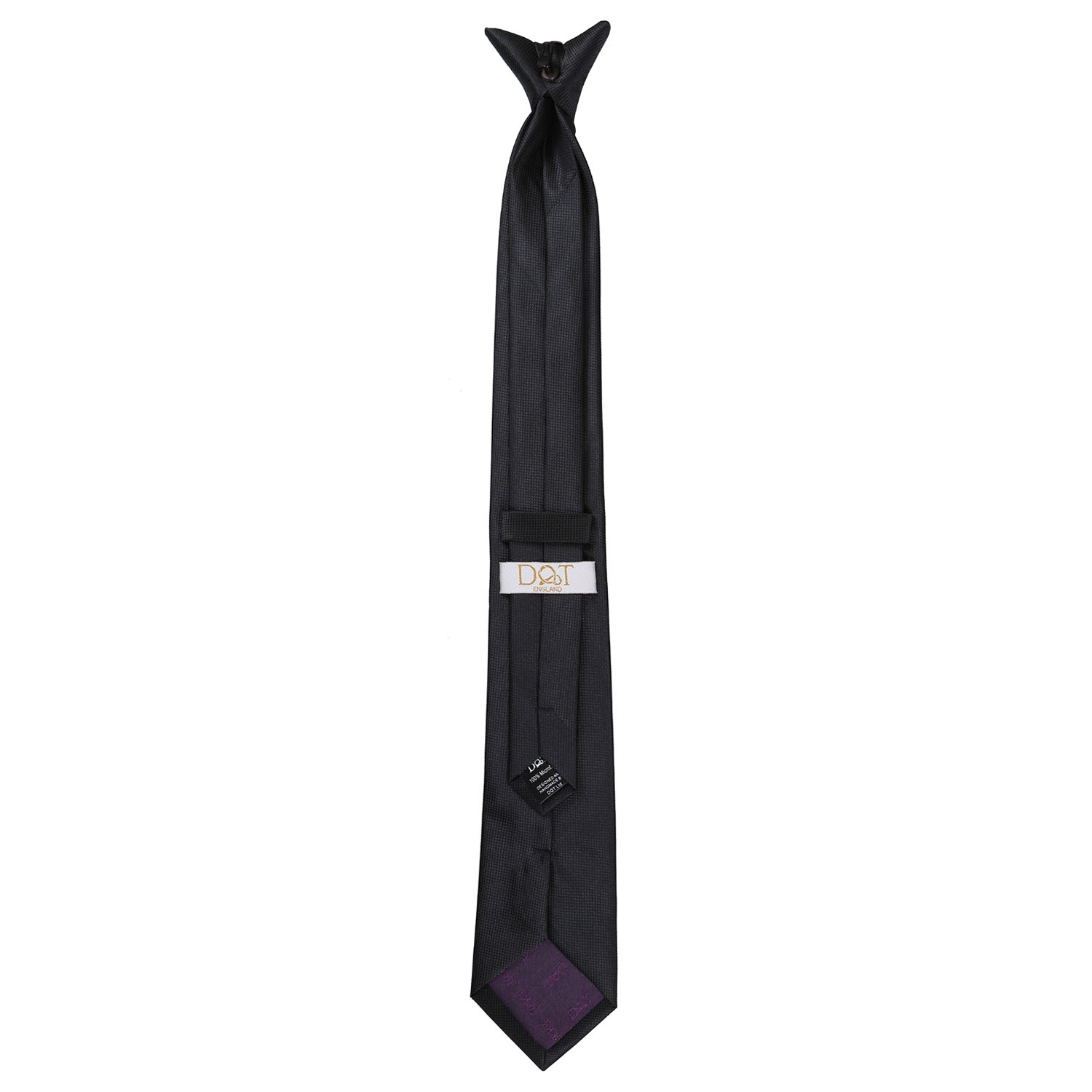 Black Solid Check Clip On Slim Tie Black Solid Check Clip On Slim Tie