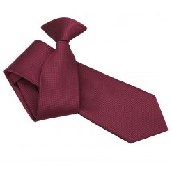 Burgundy Solid Check Clip On Slim Tie