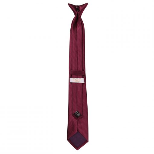 Burgundy Solid Check Clip On Slim Tie – James Alexander