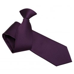 Cadbury Purple Solid Check Clip On Slim Tie