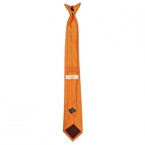 Celosia Orange Solid Check Clip On Slim Tie