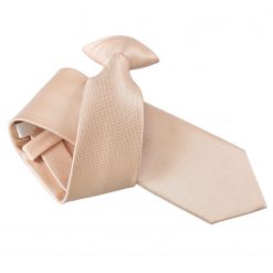 Champagne Solid Check Clip On Slim Tie