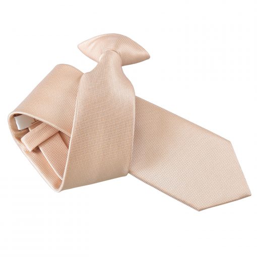 Champagne Solid Check Clip On Slim Tie