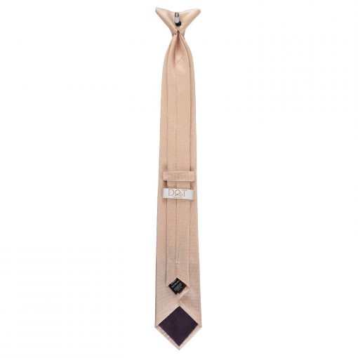 Champagne Solid Check Clip On Slim Tie