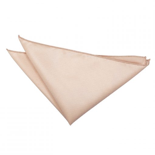 Champagne Solid Check Pocket Square