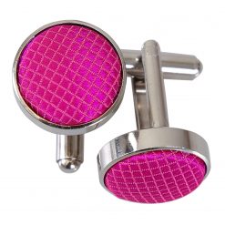 Fuchsia Pink Solid Check Tie
