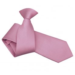 Light Pink Solid Check Clip On Slim Tie