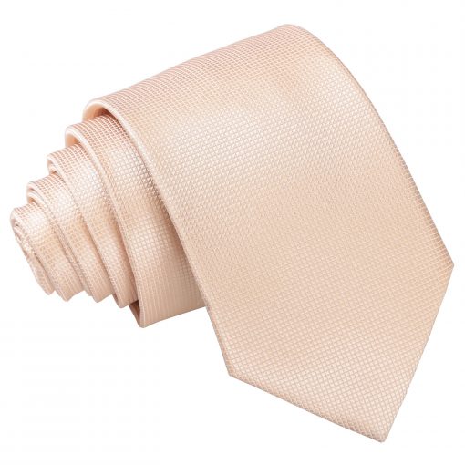 Champagne Solid Check Slim Tie