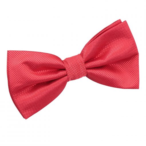 Red Solid Check Pre-Tied Thistle Bow Tie