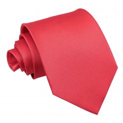 Red Solid Check Classic Tie