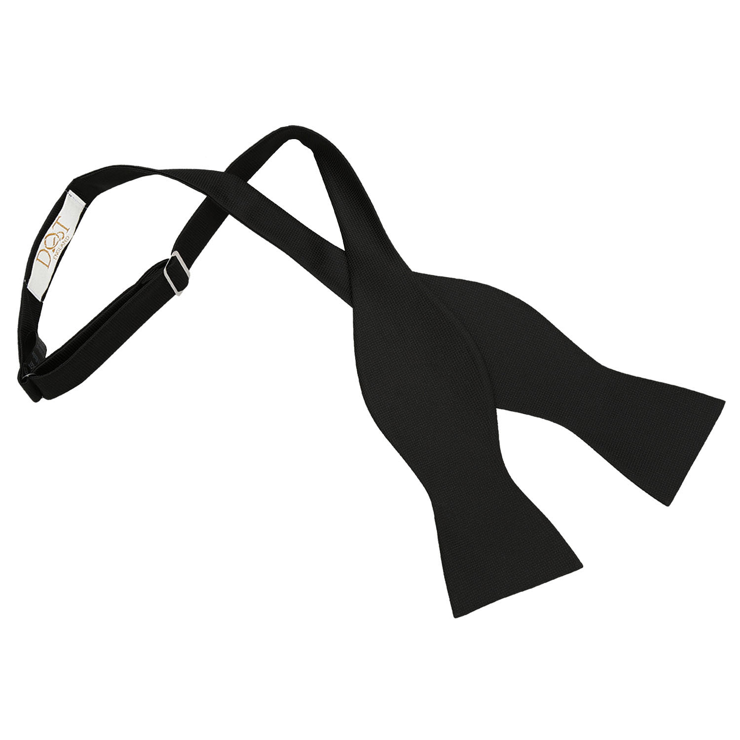 Black Solid Check Self Tie Bow Tie Black Solid Check Self Tie Bow Tie