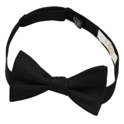 Black Solid Check Self Tie Bow Tie