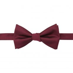 Burgundy Solid Check Self Tie Thistle Bow Tie