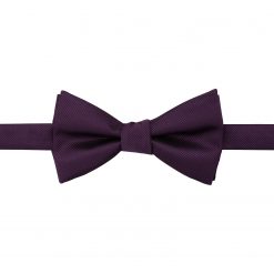 Cadbury Purple Solid Check Self Tie Thistle Bow Tie