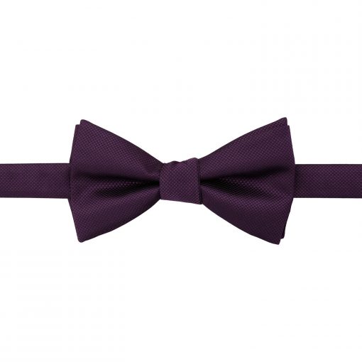 Cadbury Purple Solid Check Self Tie Thistle Bow Tie