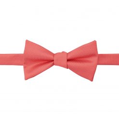 Coral Solid Check Self Tie Thistle Bow Tie