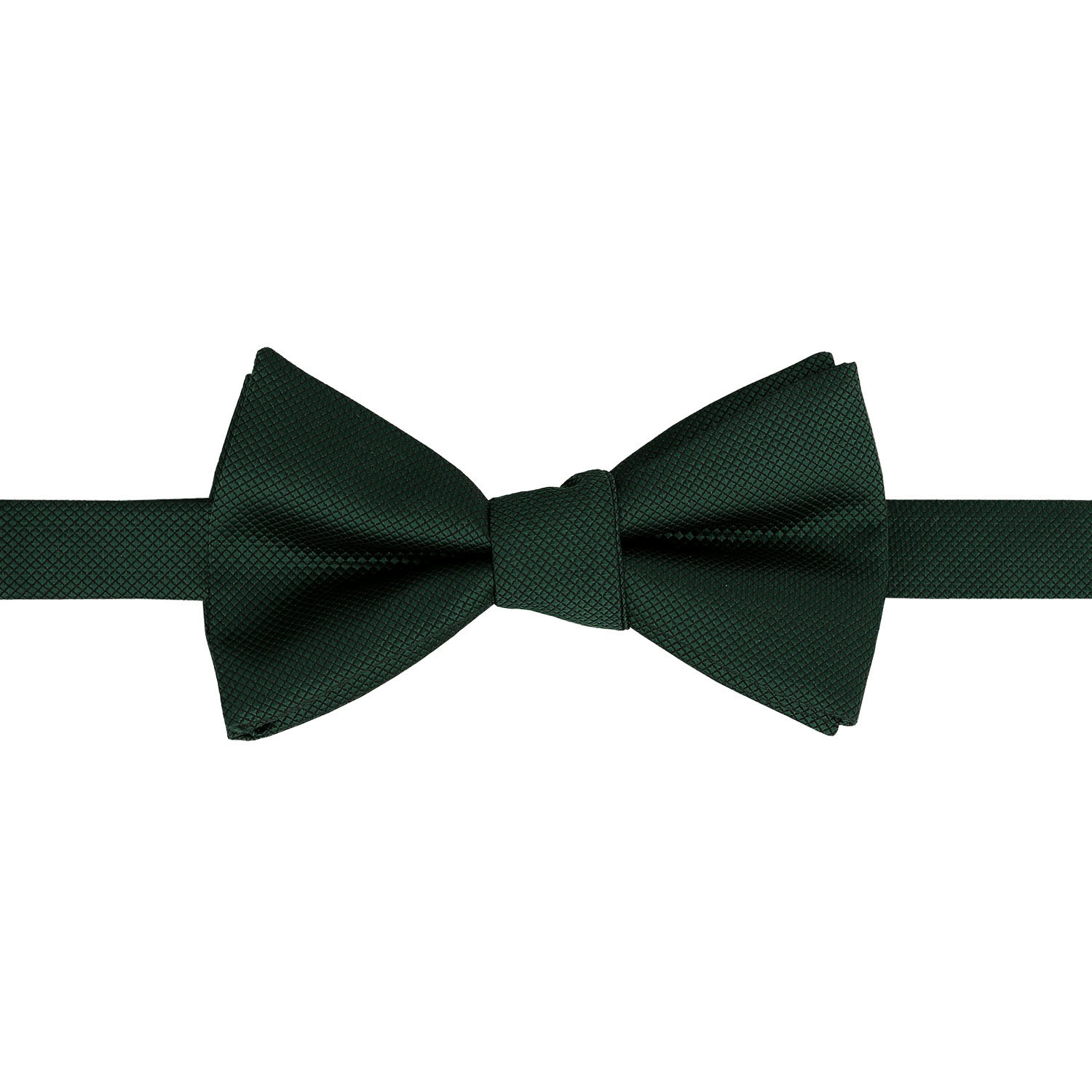 Dark Green Solid Check Self Tie Bow Tie Dark Green Solid Check Self Tie Bow Tie