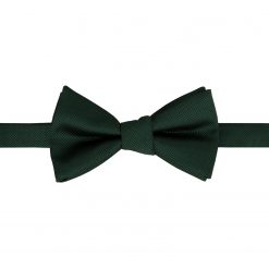 Dark Green Solid Check Self Tie Thistle Bow Tie