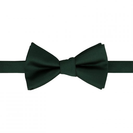 Dark Green Solid Check Self Tie Thistle Bow Tie