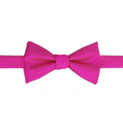 Fuchsia Pink Solid Check Self Tie Thistle Bow Tie