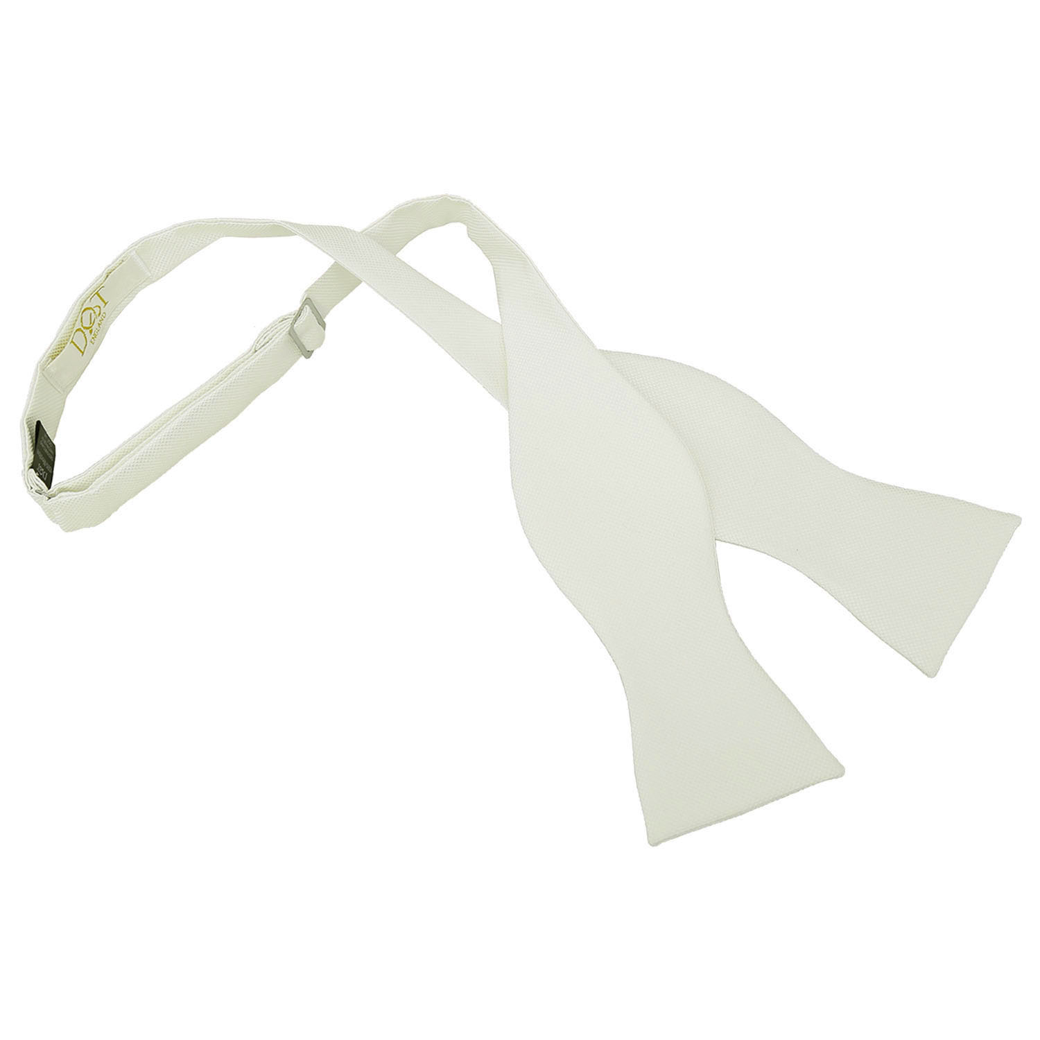 Ivory Solid Check Self Tie Bow Tie Ivory Solid Check Self Tie Bow Tie