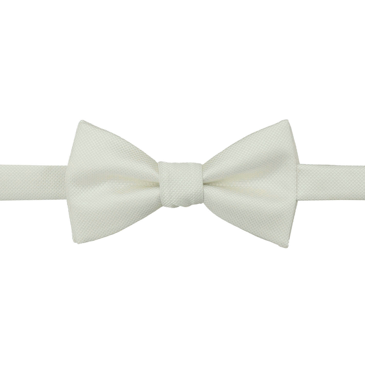 Ivory Solid Check Self Tie Bow Tie Ivory Solid Check Self Tie Bow Tie