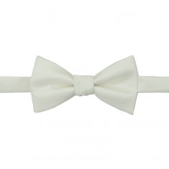 Ivory Solid Check Self Tie Thistle Bow Tie