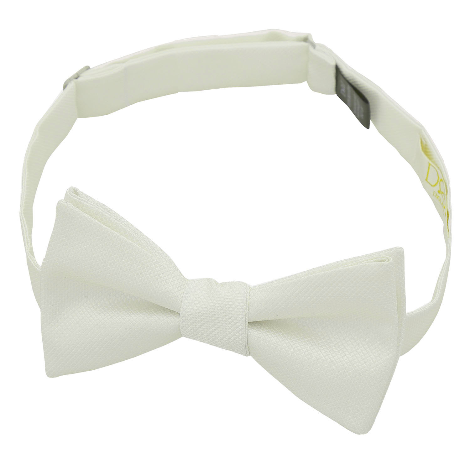 Ivory Solid Check Self Tie Bow Tie Ivory Solid Check Self Tie Bow Tie