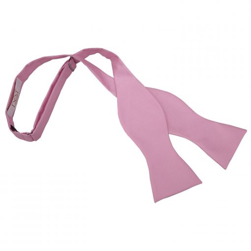 Light Pink Solid Check Self Tie Thistle Bow Tie