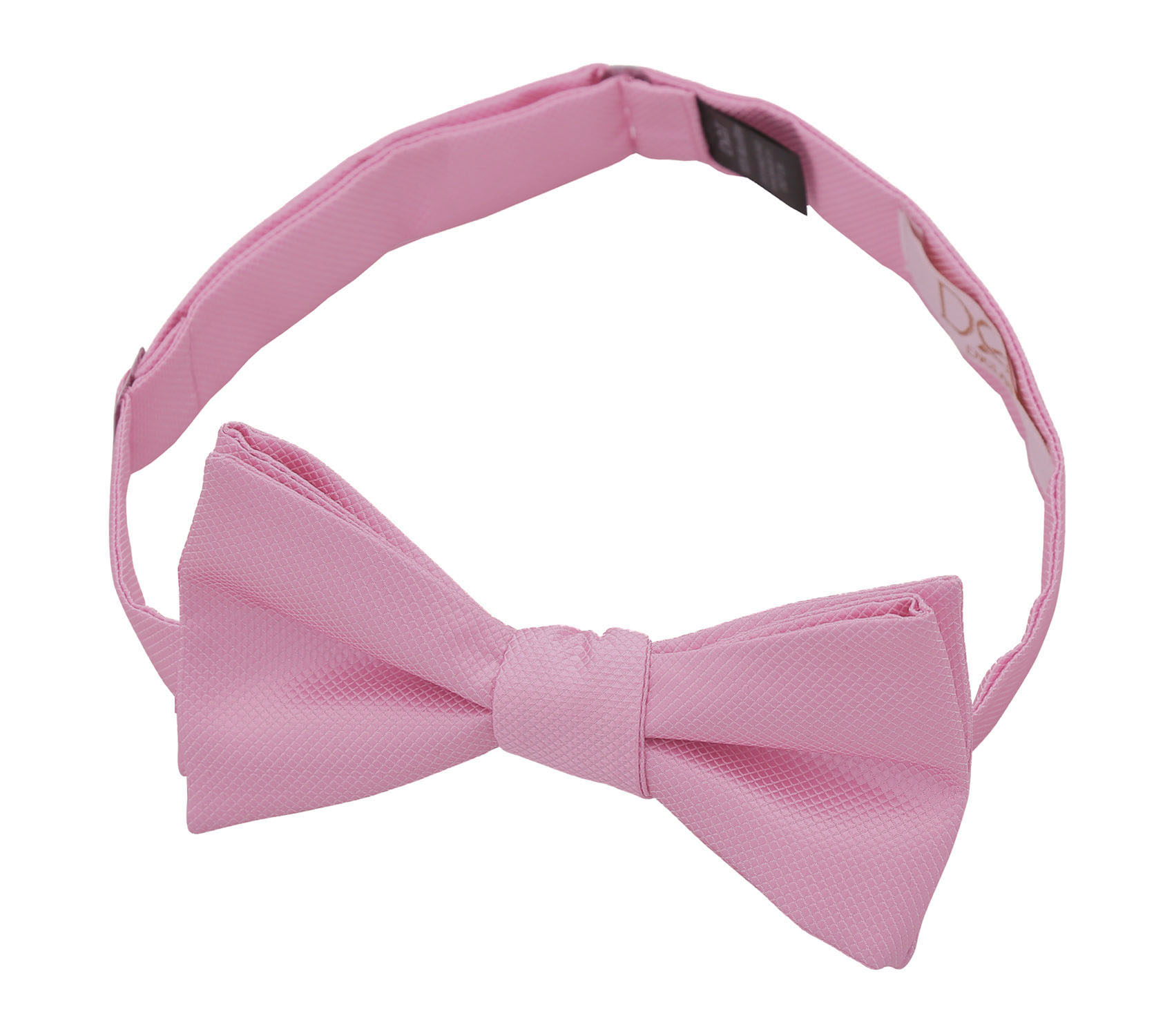 Light Pink Solid Check Self Tie Thistle Bow Tie - James Alexander