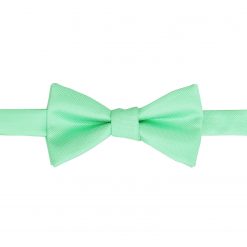 Mint Green Solid Check Self Tie Thistle Bow Tie