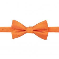 Celosia Orange Solid Check Self Tie Thistle Bow Tie