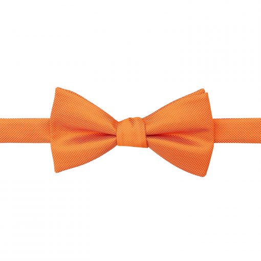 Celosia Orange Solid Check Self Tie Bow Tie