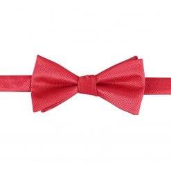 Red Solid Check Self Tie Thistle Bow Tie