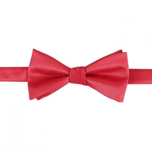 Red Solid Check Self Tie Bow Tie