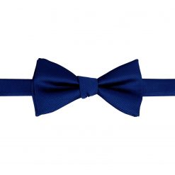 Royal Blue Solid Check Clip On Slim Tie