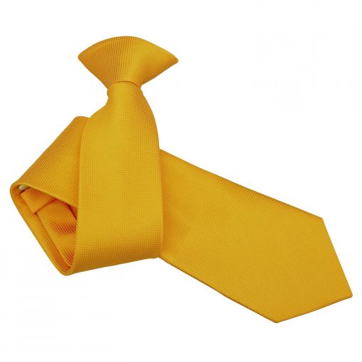 Sunflower Gold Solid Check Clip On Slim Tie