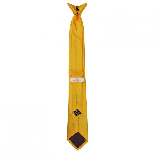 Sunflower Gold Solid Check Clip On Slim Tie