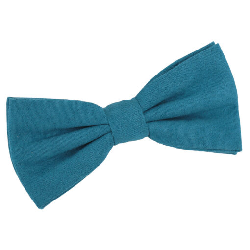 Cerulean Blue Suede Pre-Tied Thistle Bow Tie