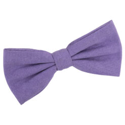 Cerulean Blue Suede Pre-Tied Thistle Bow Tie