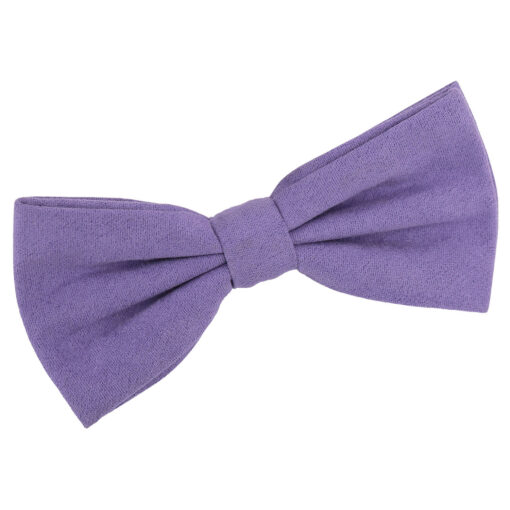 Cerulean Blue Suede Pre-Tied Bow Tie