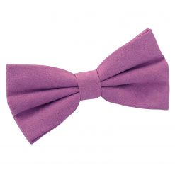 Dusty Rose Suede Pre-Tied Thistle Bow Tie