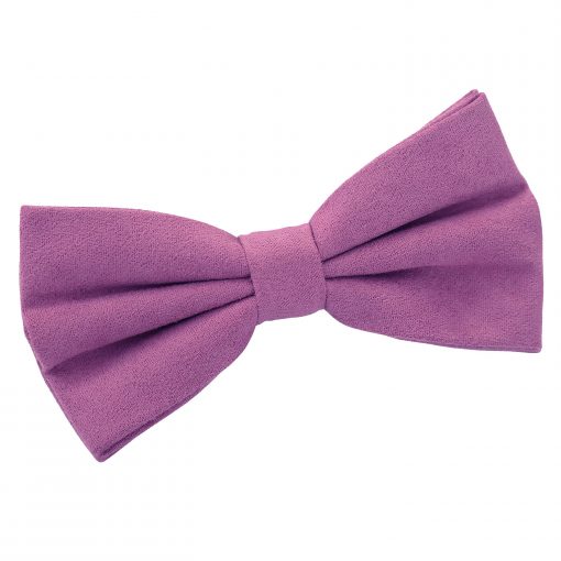 Dusty Rose Suede Pre-Tied Thistle Bow Tie