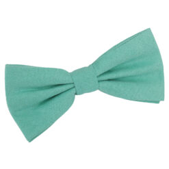 Cerulean Blue Suede Pre-Tied Bow Tie