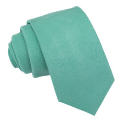 Cerulean Blue Suede Pre-Tied Bow Tie