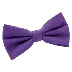 Purple Suede Pre-Tied Thistle Bow Tie