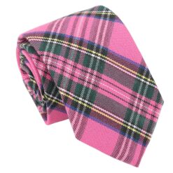 Pink Tartan Plaid Modern Classic Tie