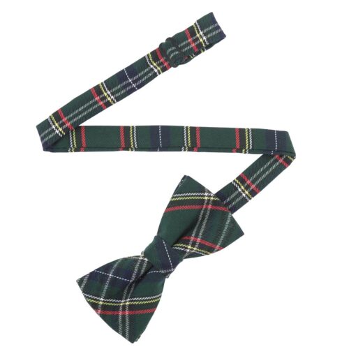 Green Tartan Plaid Pre-Tied Bow Tie